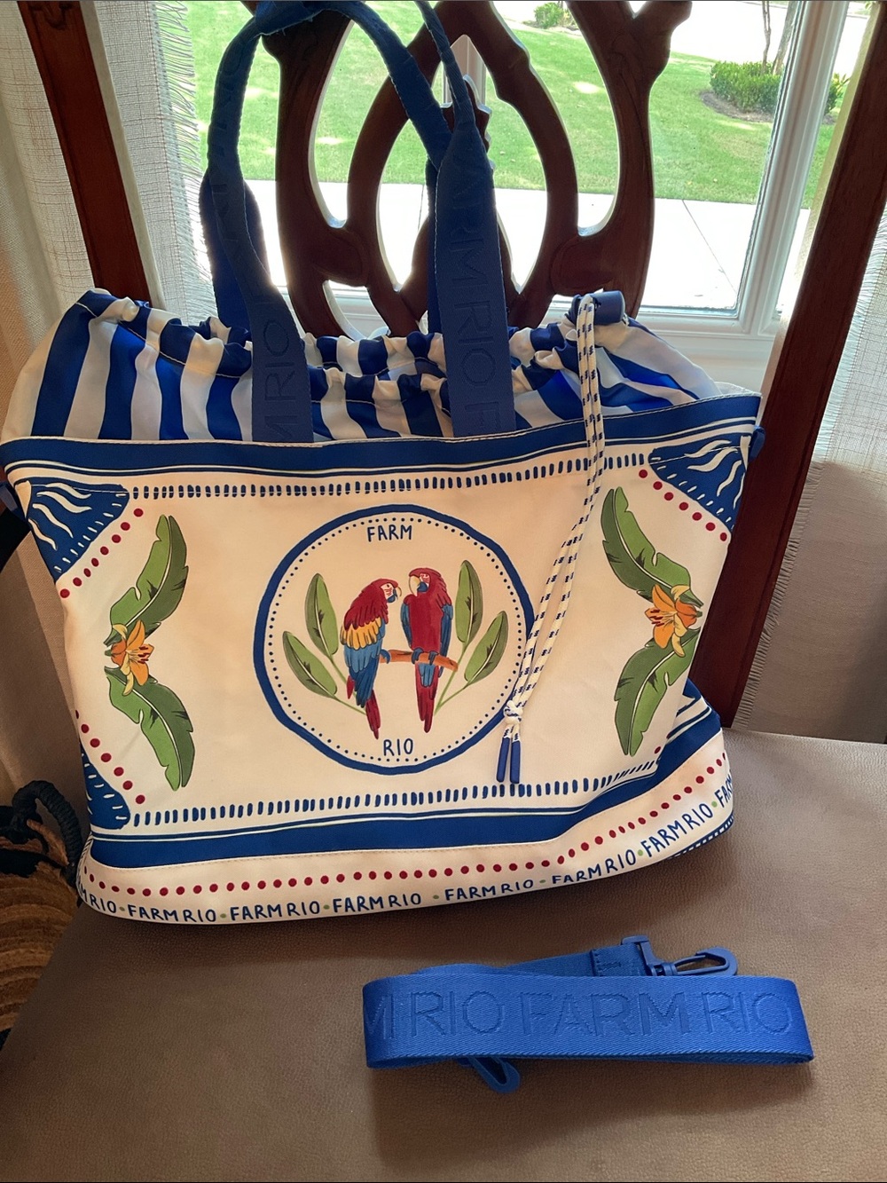 FARM Rio x Anthropologie Parrot Print Tote